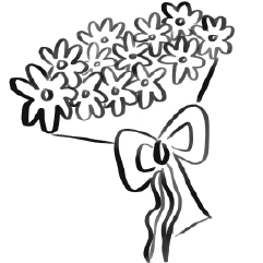 drawing of bouquet of plowers