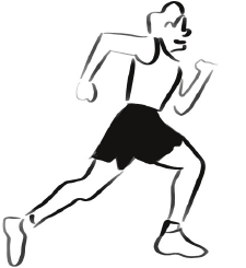 drawing of man running